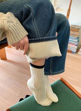 3th Morning 博主挚爱款 时髦窄版阔腿薄绒直筒牛仔裤ZY3741