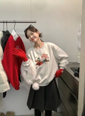 【MISS密思家】#jinglebells～可爱小狗奥粒绒厚实暖和卫衣89075