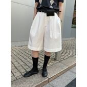 26238 女2026春款 通勤休闲裤 高腰压褶A字阔腿藏肉显腿长五分裤