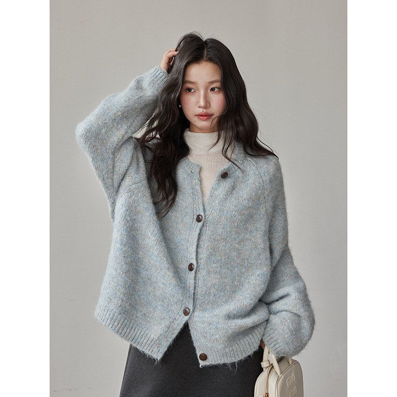 【松子花纱】歌铭复古圆领针织