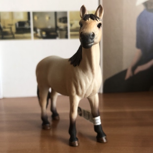 正版德国思乐北美母马仿真动物模型儿童玩具早教认知收藏