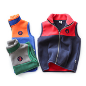 运动保暖背心 儿童马甲童装 男童秋装 摇粒绒 女童坎肩马夹春秋 韩版