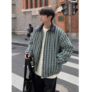 2024秋冬皮领翻领条纹棉衣棉服MY9256P125 100聚酯纤维图片