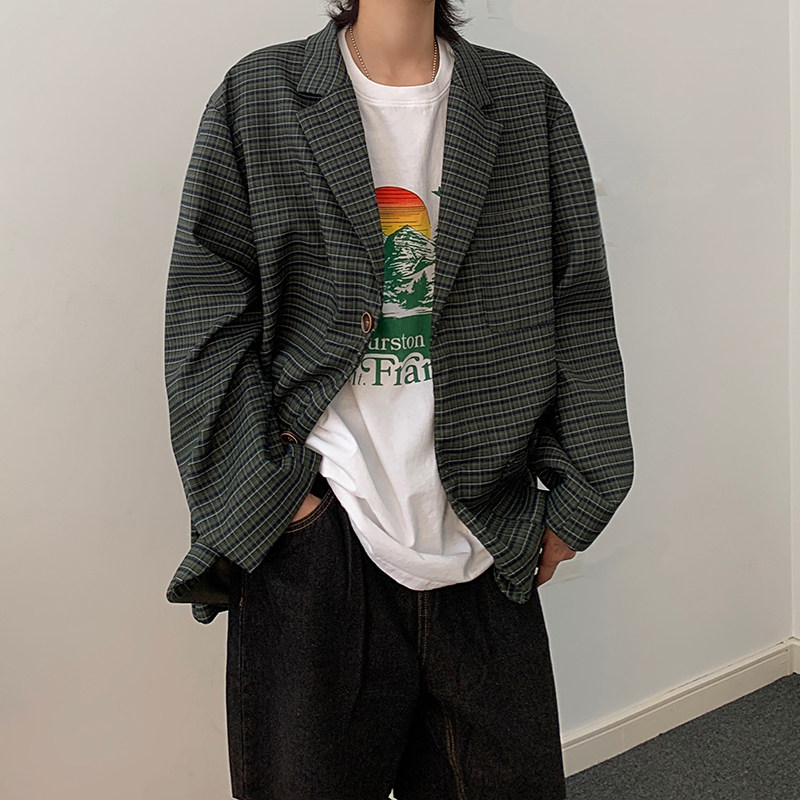 2024春休闲格子西装外套xz9232p118,女装西装,电商A138B