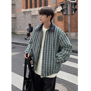 2024秋冬皮领翻领条纹棉衣棉服MY9256P125 100聚酯纤维图片