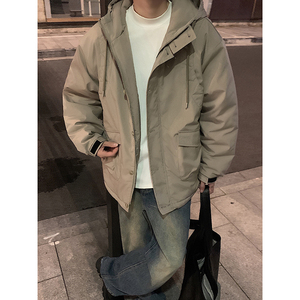 2024秋冬抽绳连帽短款棉服棉衣MY9263P158 100聚酯纤维图片