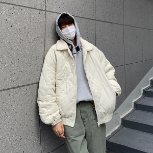 羊羔毛领菱格潮牌短款棉衣外套my9267p138控168图片
