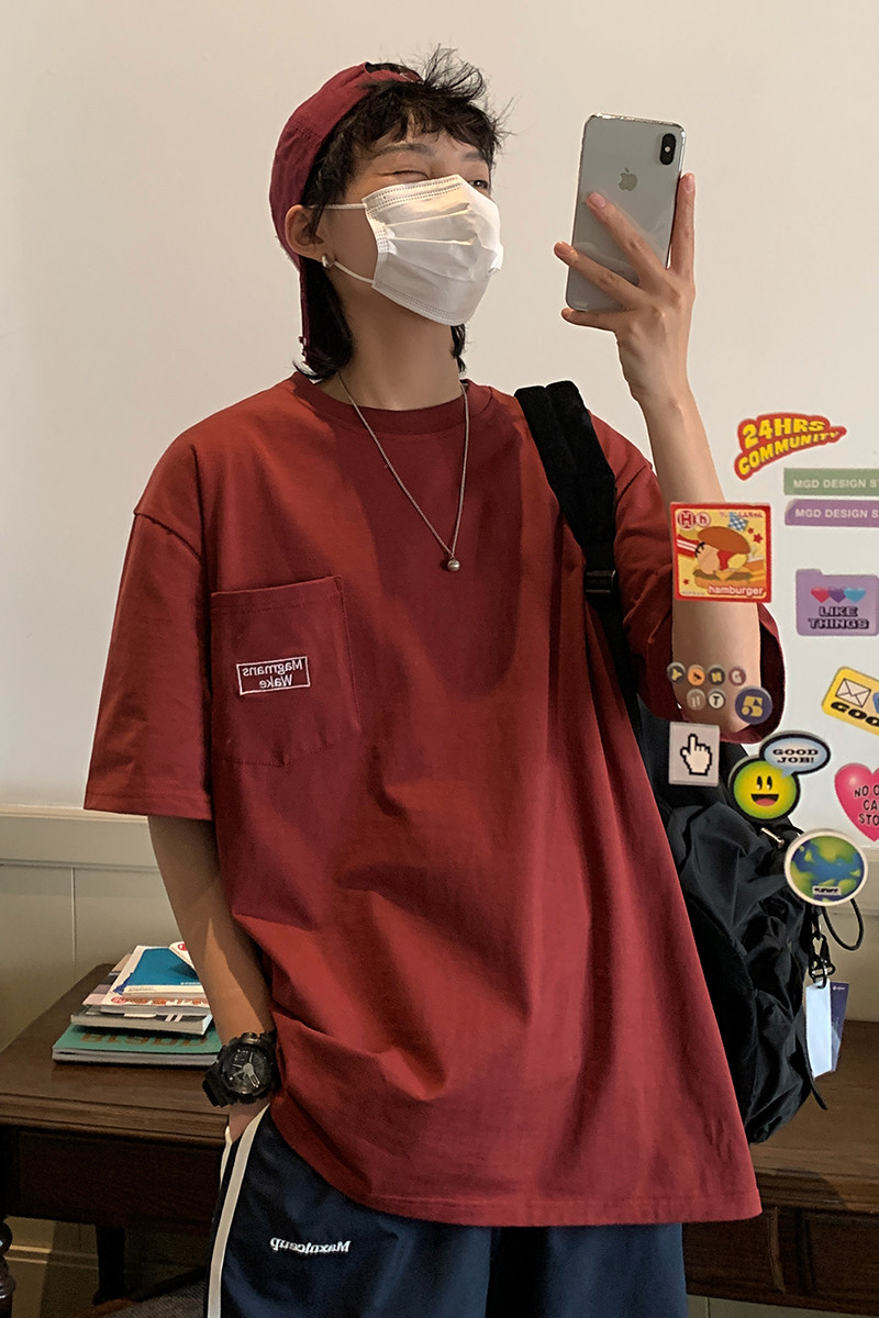 夏季宽松美式潮牌短袖圆领体恤t1133p38控49,男装T恤,电商A138B