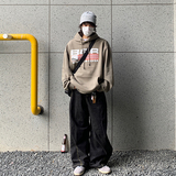 潮牌加绒宽松套头连帽情侣卫衣w5092特p68，男装卫衣，电商A138B
