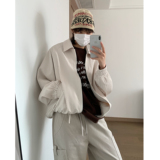 日系复古宽松翻领春秋新款设计感小众休闲百搭上衣潮jk9273p98，男装夹克，电商A138B