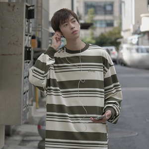 2024春长袖条纹T恤t1160p55,男装T恤,电商A138B