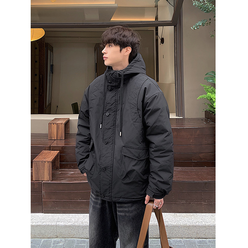 2024秋冬抽绳连帽短款棉服棉衣MY9263P158100聚酯纤维,男装棉衣,电商A138B