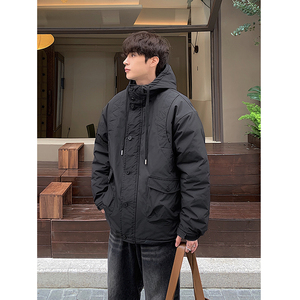 2024秋冬抽绳连帽短款棉服棉衣MY9263P158 100聚酯纤维图片