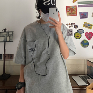 夏季宽松美式潮牌短袖圆领体恤t1133p38控49图片