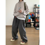 日系复古春秋宽松潮牌阔腿裤工装裤k7361p78100棉，男装休闲裤，电商A138B
