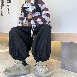 青少年宽松大码休闲裤灯笼裤九分裤长裤k7199p55控68图片