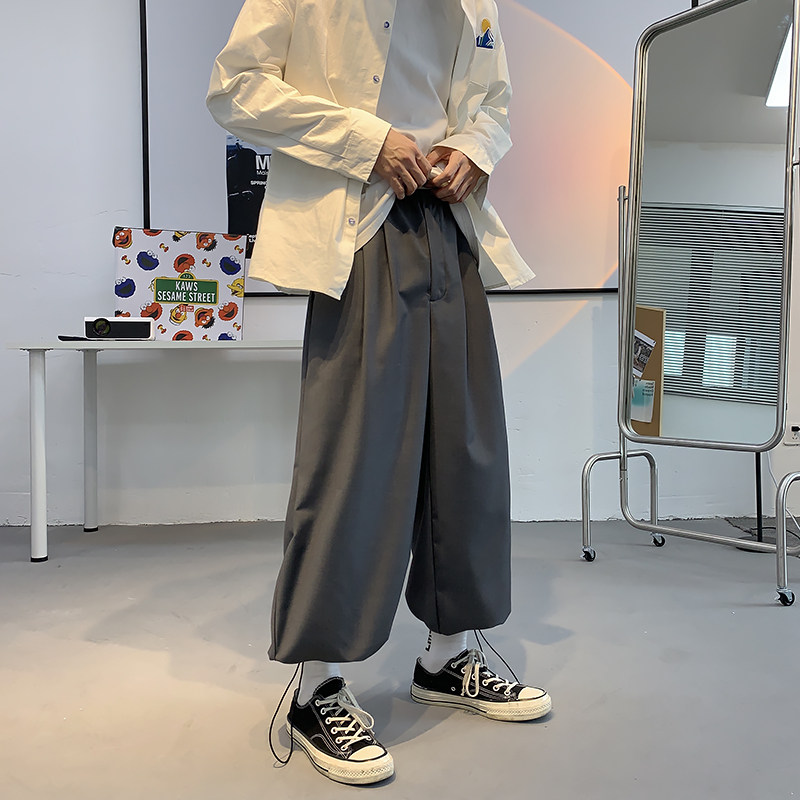 21 new casual trousers straight leg trousers men's and women's loose trousers casual trousers