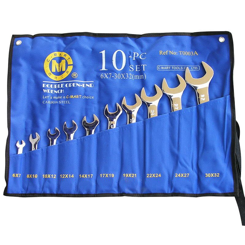 十件双头呆扳手开口扳手T0003A B西玛工具CMART套装6-32mm呆头