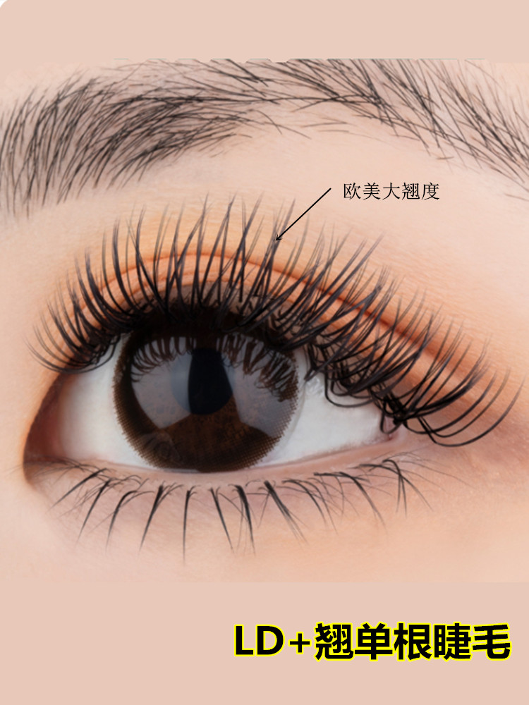 广角芭比单根浓密自然长款眼睫毛