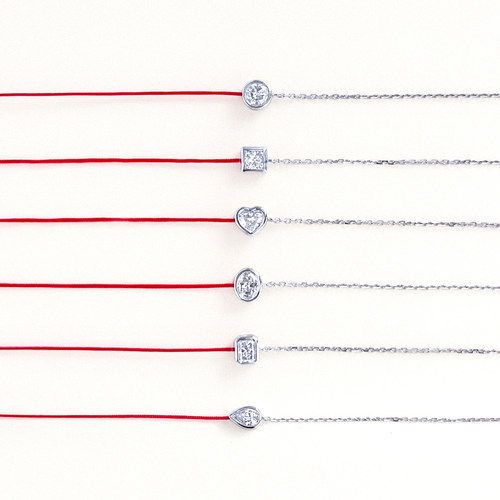 15分RED·LlNE红绳钻石K金手链