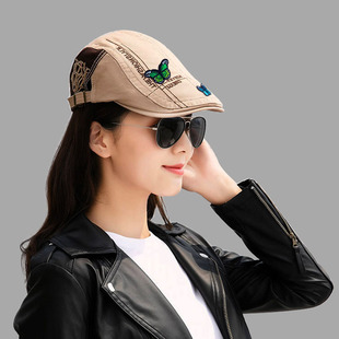 户外鸭舌帽文艺百搭贝雷帽显脸小2025新款 复古休闲前进帽女士时尚