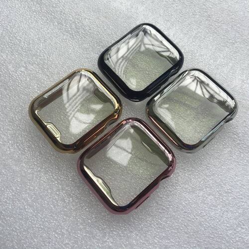 适用Apple watch5全包电镀tpu软苹果手表S4保护壳watch2/3/4/5代