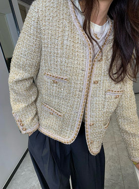 纤依百秀 【龙】小香风羊毛短外套 8345