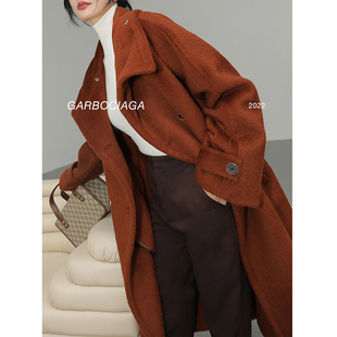 纤依百秀【龙】苏力羊驼毛大衣外套 1165