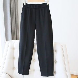 巨舒适~黑色西装裤女高腰显瘦直筒九分裤子职业正装韩版通勤春秋