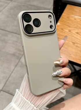 适用苹果17promax手机壳自带镜头膜iPhone17Air肤感磨砂保护套情侣16PRO全包防摔15超薄14外壳13PMX简约硬壳