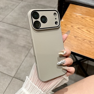 适用苹果17promax手机壳自带镜头膜iPhone17Air肤感磨砂保护套情侣16PRO全包防摔15超薄14外壳13PMX简约硬壳