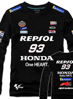 纯棉长袖t恤男2023MOTOGP厂队杜卡迪春风机车训练服摩托赛车队服