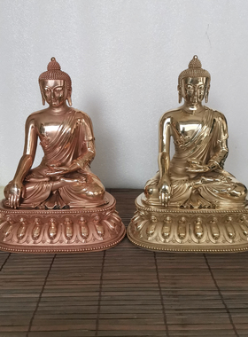 纯铜摆件供奉西藏佛工艺品