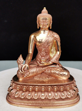 纯铜密宗客厅摆件三宝佛