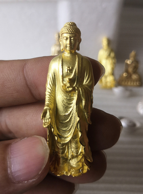 南无阿弥陀佛黄铜禅意风随身佛