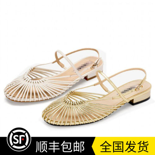 商场同款女鞋Chloris2026夏季新款真皮度假平底波西米亚罗马凉鞋