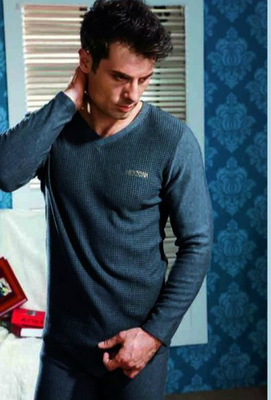 薄绒亲肤竹炭保暖内衣