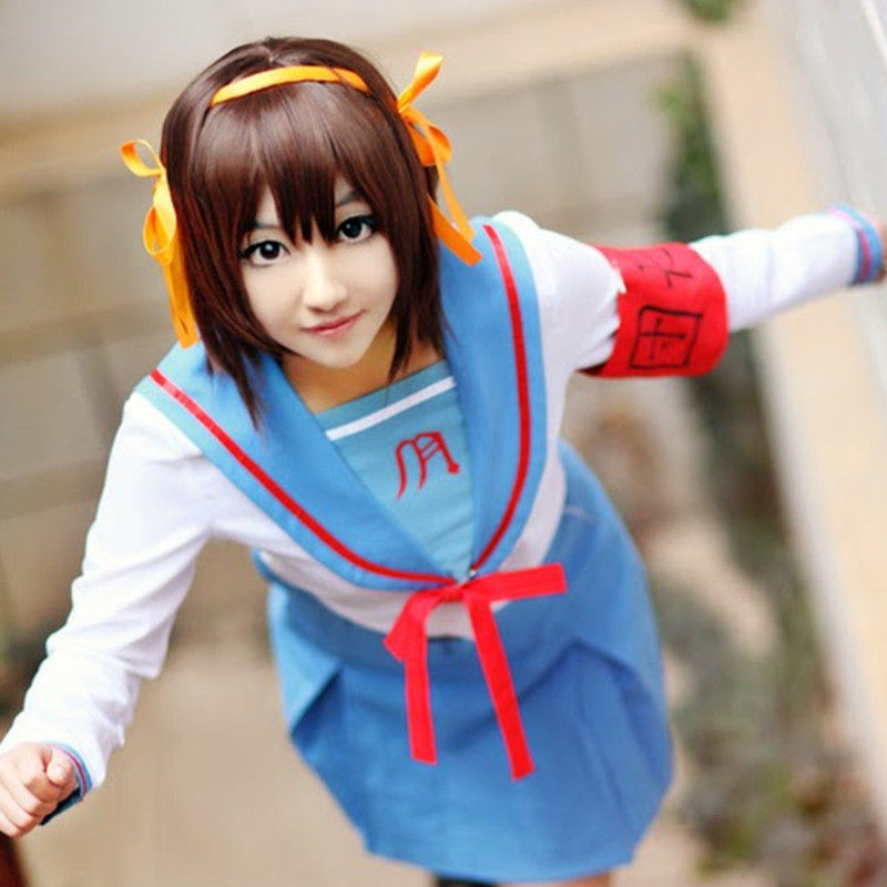 凉宫春日的忧郁团长凉宫cos服cosplay服装水手服校服全套【包邮】