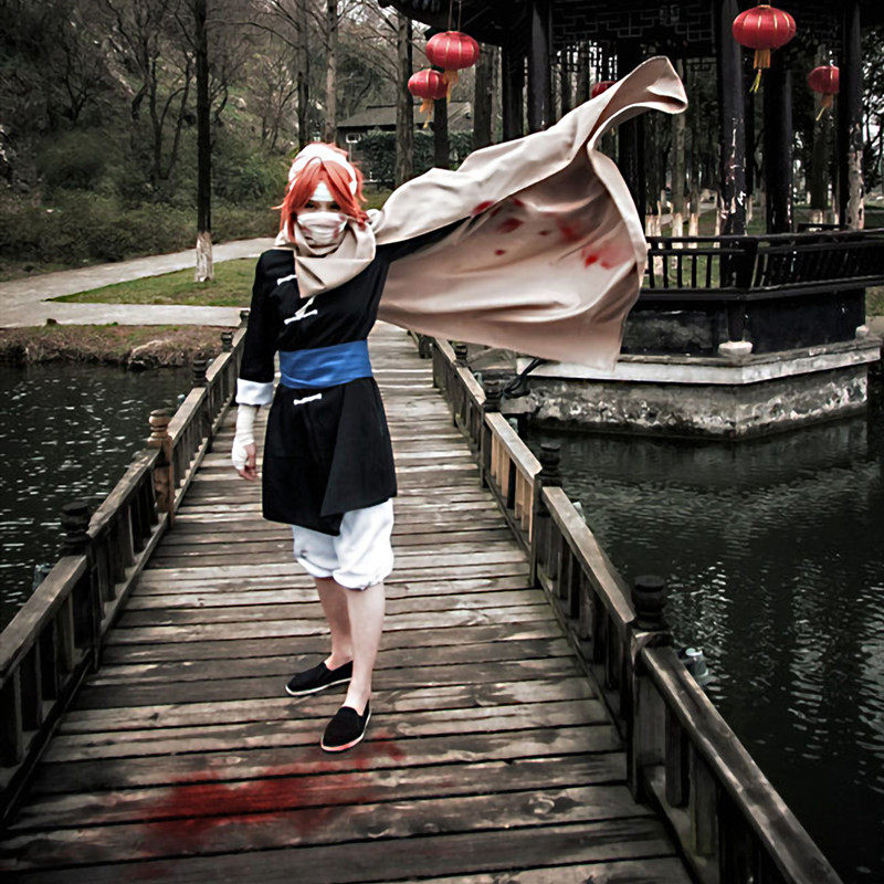 动漫银魂吉原篇夜兔神威cos服披风假发鞋cosplay服装全套现货促销