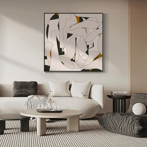 意式简约客厅餐厅抽象装饰画轻奢