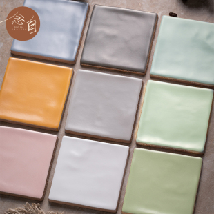多巴胺瓷砖果冻色法式卫生间墙砖茶几贴砖100厨房厕所浴室手工砖