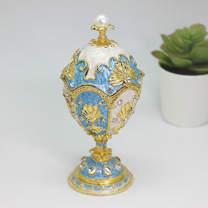 俄罗斯彩蛋珐琅工艺小摆件合金