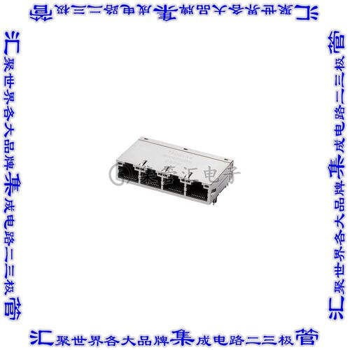 TMJY527DYDZ5NL 连接器接插件RJ45 ICM, 1G BASE-T, 1X4, TAB UP