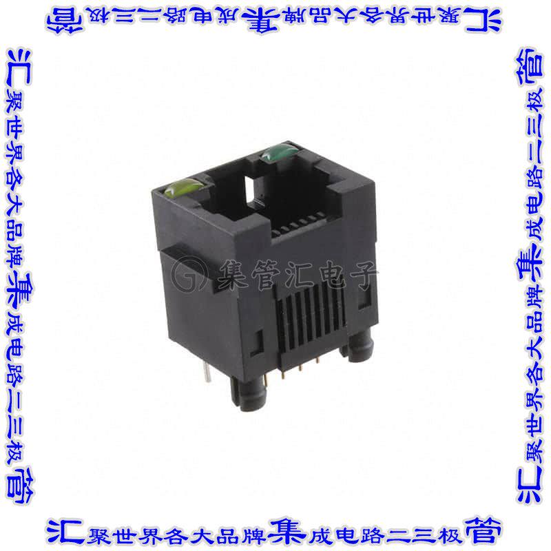 MTJ-88DX1-LG 连接器接插件RJ45 MODULAR JACK, DIP, TOP ENTR