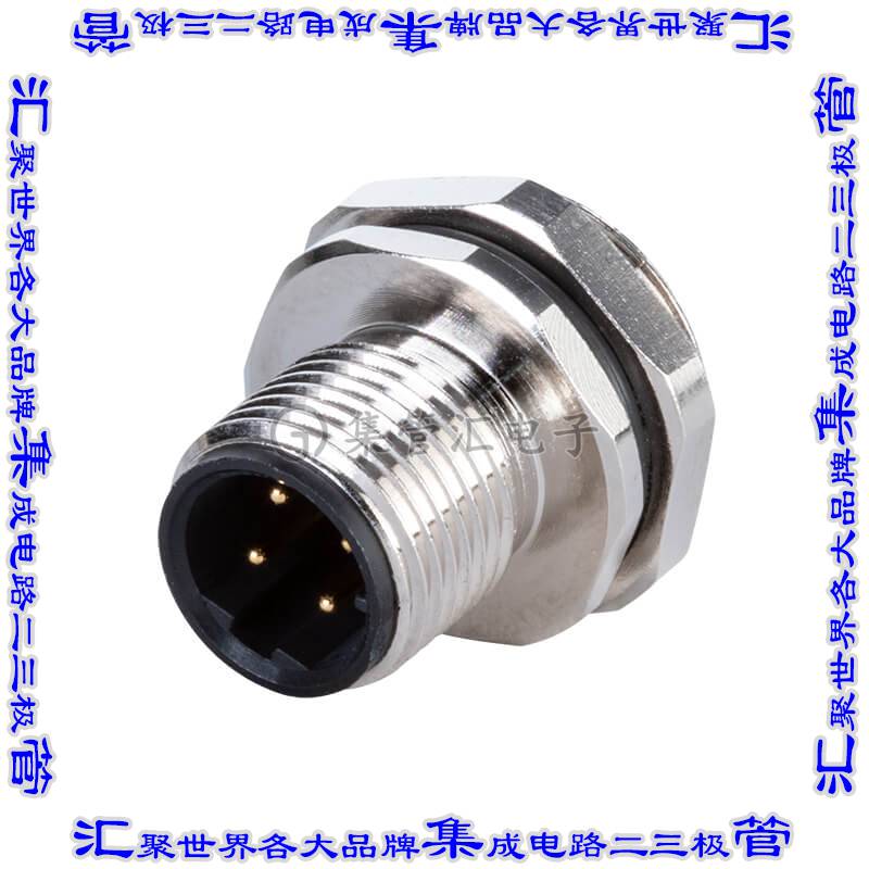 CDM1206-04D-MP-R9-67 连接器接插件M12 MALE PANEL MOUNT,PCB TY