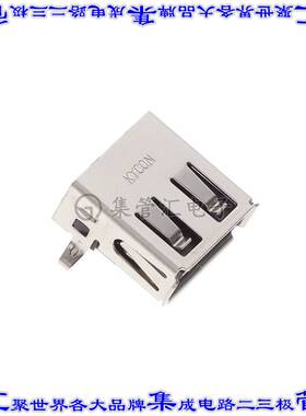 KUSBX-SMTAS1NBTR 连接器接插件SMT USB A-TYPE RECEPTACLE BLACK