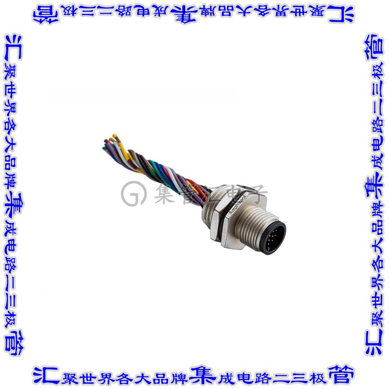 M12A-10PMMS-SH8C15 连接器接插件CONN PLUG ML 12P WIR LEAD 0.4