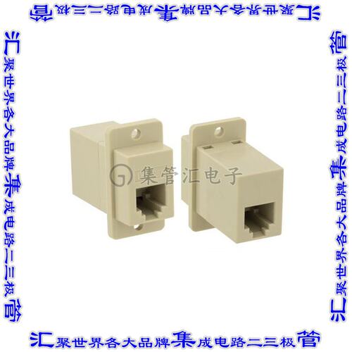 ECF5044S-IV 连接器接插件CPLR PNL MNT 6X4 STRAIGHT IVRY