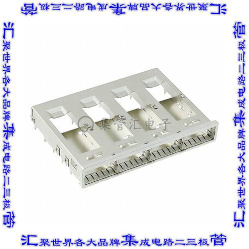 2227250-1 连接器接插件CONN QSFP28 CAGE 1X4 PRESSFIT RA