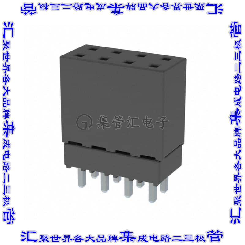 ESQ-104-12-L-D 连接器接插件CONN SOCKET 8POS 0.1 GOLD PCB